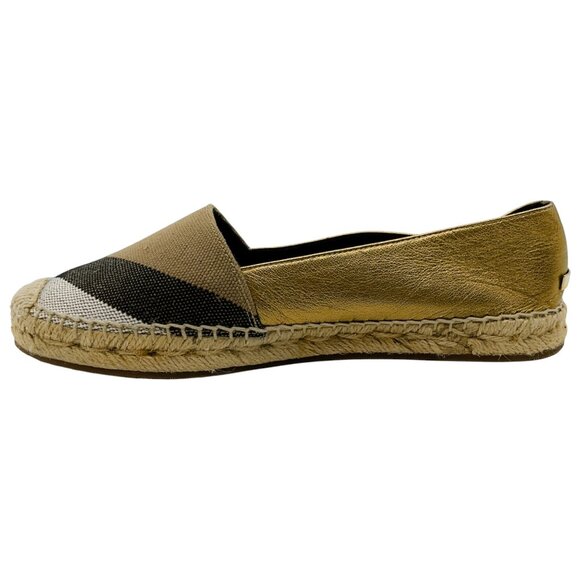 Burberry Hodgeson Check Canvas Espadrille Flats - Picture 3 of 6